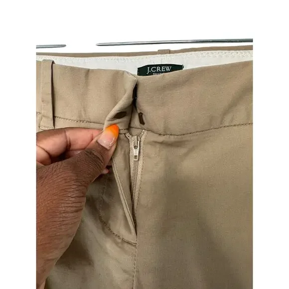 J.Crew‎ City Fit Pants Tank Khaki Stretch Boot Cut Office Work Career Size 2S - Picture 6 of 9